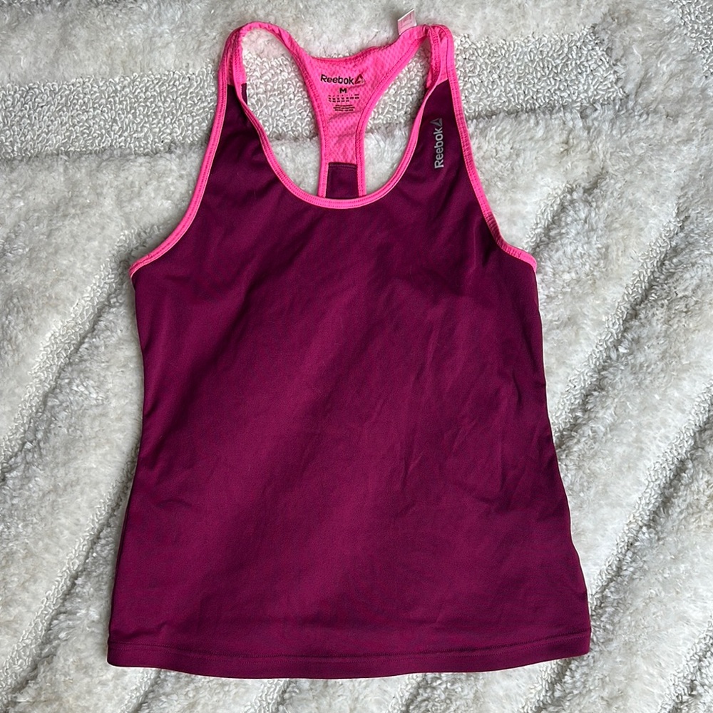 Reebok Magenta and Pink Athletic Tank